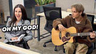 GUITAR PRANK in the LIBRARY PART 3 PEOPLE ARE SHOCKED [upl. by Yaj545]