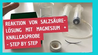 Reaktion Salzsäure mit Magnesium Experiment Knallgasprobe [upl. by Aliehs]