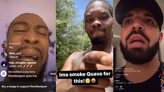 Rappers React To Takeoff Passing On Live Quavo Offset Drake [upl. by Eirok]