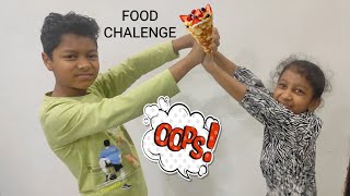 NO HAND FOOD CHALENGE Aayu and Pihu latest challenge food funnyvideo 1stvlog 1stvideo [upl. by Wesla]