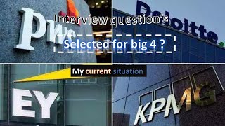 selected for BIG4 or not   interview questions in BIG4 reveal  stipend in big 4 CAKapilGoyal [upl. by Atiniuq]