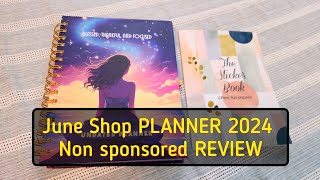 June Shop PLANNER 2024  Sticker Book Review  Comparison with planner 2023  Reviewing after 1 year [upl. by Theressa]