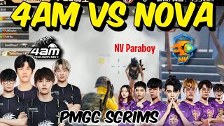 4AM vs NOVA in Pochinki Squad house in PMGC Scrims 😲🔥 [upl. by Bazluke94]