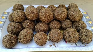 Alsi Pinni Recipe  Alsi ke laddu  Flax seeds laddoo  Village Style  Village Food Secrets [upl. by Fai542]