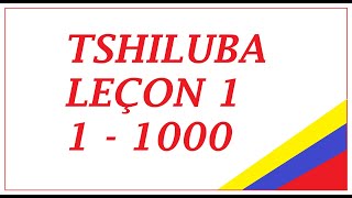 Tshiluba leçon 1  apprendre a compter 1 a 1000 [upl. by Hax]