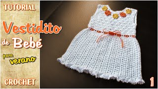 DIY Vestido tejido a crochet  Primavera verano 1 de 2 [upl. by Nanreit]