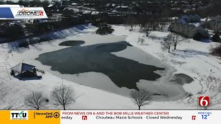 Firefighters Highlight Dangers Of Frozen Ponds Lakes [upl. by Welbie887]