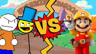 MUGEN Battles  Bob the StickmanCartoon Guy vs Super Mario Maker [upl. by Herschel]