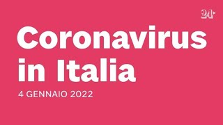 Coronavirus bollettino del 4 gennaio 2022 [upl. by Ailliw]