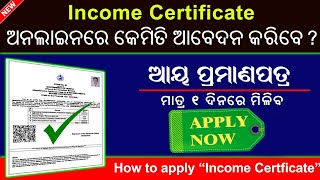 Income certificate apply online odisha  how to apply income certificate online in Pc vscco [upl. by Lukash]