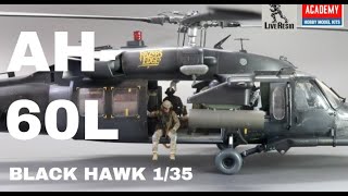 SOAR Special Ops AH 60L DAP Black Hawk 135 Academy BUILD w LIVE RESIN Figures [upl. by Anidem]