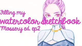 Filling my Mossery watercolour sketchbook — Ep 2 [upl. by Micki516]