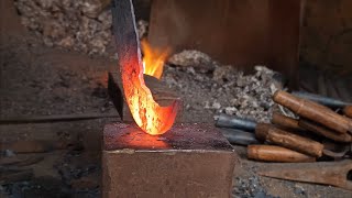 Making a Aruvel Billhook and Tano  Handle  Iron Pipe 1 [upl. by Nolyarb12]