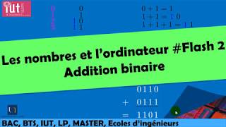 Les nombres et lordinateur  Addition en binaire [upl. by Noillid]