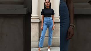 Trending Now Fashionable High Waisted Jeans You Need to Tryfashion shorts viralvideo [upl. by Enecnarf]