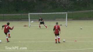 Soccer Drills  Goalkeeping  2 Way Shooting [upl. by Giulio]