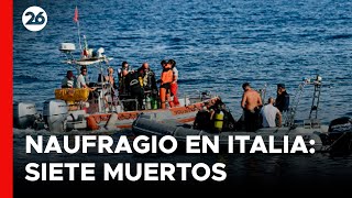 ITALIA  Los pasajeros del yate intentaron salvarse durante 16 minutos [upl. by Bradway]