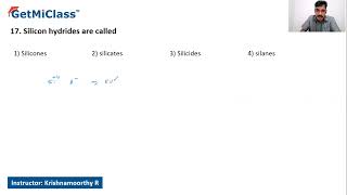 Silicon Hydride Chemical Classifications Explained KCET 11th Chemistry Some p Block Elements [upl. by Carl]