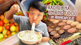 TRADITIONAL Hmong Food at HMONG VILLAGE in St Paul Minnesota  100 Foods to Eat Before You Die 66 [upl. by Letisha]