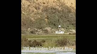 190 Metreden Tabanca Atışı  Pistol Shooting From 190 Meters pistol gun 9mm [upl. by Enoval]