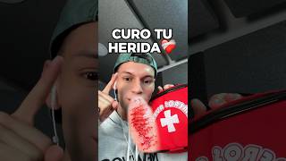 CURO TU HERIDA 🩹asmr shorts asmrvideo asmrvideo comedia [upl. by Sirois]