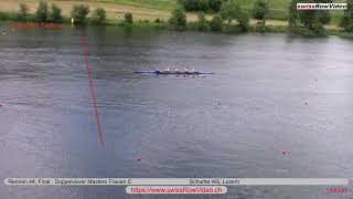 353 4xMaW Rotsee Luzern 30 Juni 2024 Doppelvierer Masters Frauen Rennen 44 Final [upl. by Tybald]