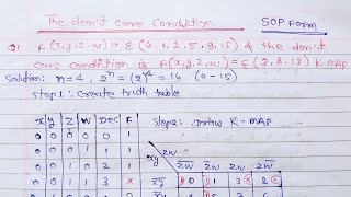 Dont Care Condition in KMap in hindi  Digital Electronics [upl. by Cline]