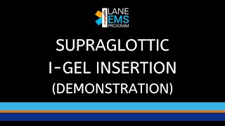 igel  Supraglottic Airway Insertion Demonstration [upl. by Spanjian]