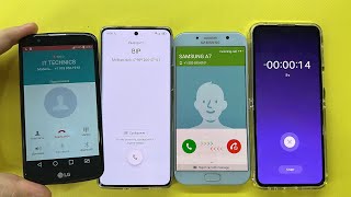 Incoming Call  Timer LG K7 vs Samsung A7 vs Samsung Z Flip5 vs Realmi 11pro Outgoing Call [upl. by Nalehp]