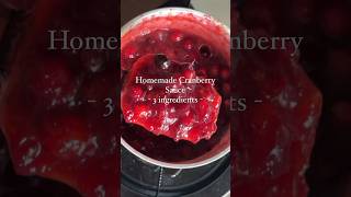 How to make Homemade Cranberry Sauce thanksgivingsides cranberrysauce thanksgivingrecipes [upl. by Coltson383]