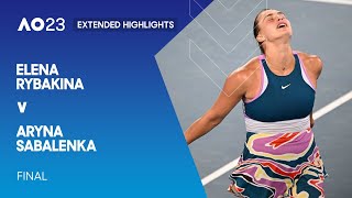 Elena Rybakina v Aryna Sabalenka Extended Highlights  Australian Open 2023 Final [upl. by Nimrak]