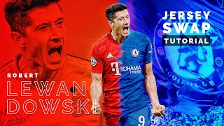 Gimp Tutorial  How to Jersey Swap  Robert Lewandowski to Chelsea [upl. by Carolin792]