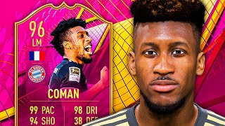 NEW FLAIR PASS TRAIT 😲 96 Futties Coman Player Review  FIFA 22 Ultimate Team [upl. by Malim]