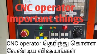 cnc machine operator basic Important things  cnc operator தெரிந்து கொள்ள வேண்டிய விஷயங்கள் [upl. by Ettenuj]