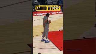 Joel Embiid new free throw routine is 😂 shorts [upl. by Niroht]