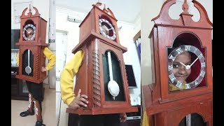 Fancy Dress Costume  Clock Costume  Sun Board Craft  Grandfathers Clock  FissionCreations [upl. by Wheelwright679]