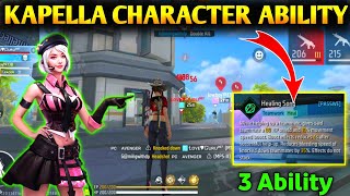 KAPELLA CHARACTER ABILITY  FREE FIRE KAPELLA CHARACTER ABILITY  KAPELLA ABILITY FREE FIRE [upl. by Nayra]