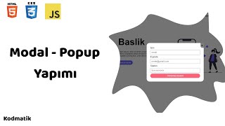 Açılır Pencere  Modal Yapımı  HTML CSS Javascript [upl. by Rolfston910]