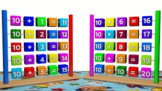 Learning addition by 10  Addition from 1 to 10  Math for Kindergarten and 1st grade [upl. by Harim]