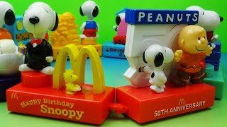 2000 SNOOPY 50th ANNIVERSARY PARADE PEANUTS CELEBRATION set of 8 McDONALDS HAPPY MEAL COLLECTION [upl. by Shreve282]