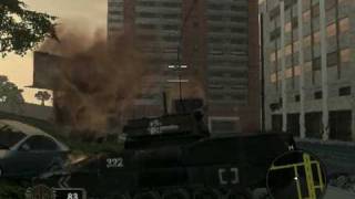 Mercenaries 2 How to demolish skyscraper by a tank [upl. by Campman]