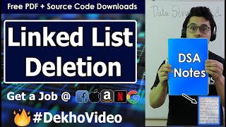 Deletion in a Linked List  Deleting a node from Linked List Data Structure [upl. by Nylirek]