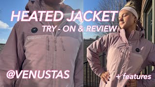 the warmest jacket ever heated jacket tryon and review venustasheatedapparel [upl. by Beberg314]