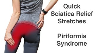 Sciatica Nerve Pain Relief Stretches  Piriformis Syndrome Exercises FREE Exercise Sheet [upl. by Mikkanen]