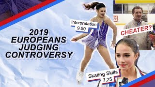 2019 EUROPEANS JUDGING CONTROVERSY  Alina Zagitova Алина Загитова Sofia Samudurova [upl. by Novat238]