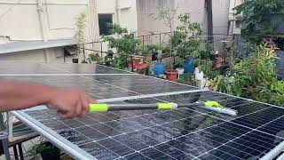 SemiAutomatic Solar Panel Cleaning [upl. by Nayrb868]