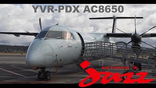 Air Canada Jazz  flight from Vancouver to Portland  4K [upl. by Suivart]