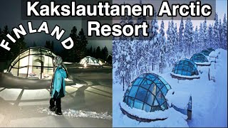 Your GUIDE To The WORLD FAMOUS GLASS IGLOO in KAKSLAUTTANEN ARCTIC RESORT FINLAND [upl. by Lexie]