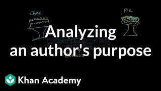 Analyzing an authors purpose  Reading  Khan Academy [upl. by Suoicul]