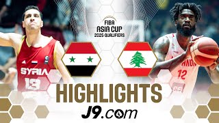 Lebanon 🇱🇧 hold back Syria 🇸🇾 for first win  J9 Highlights  FIBA Asia Cup 2025 Qualifiers [upl. by Enia]